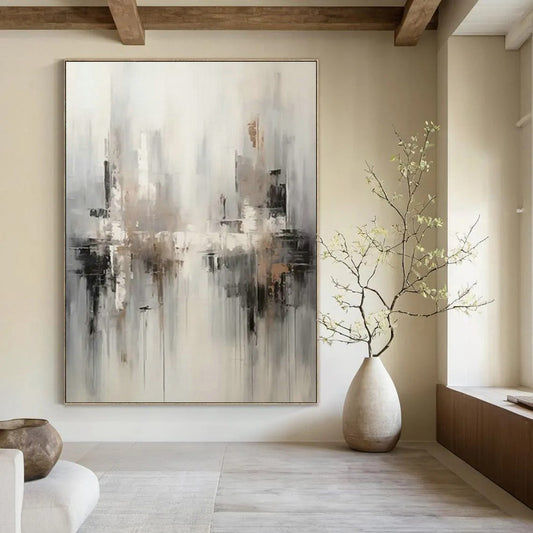 City Silhouette Abstract Art for Urban Home Den & Corporate Meeting Area DLZ1713