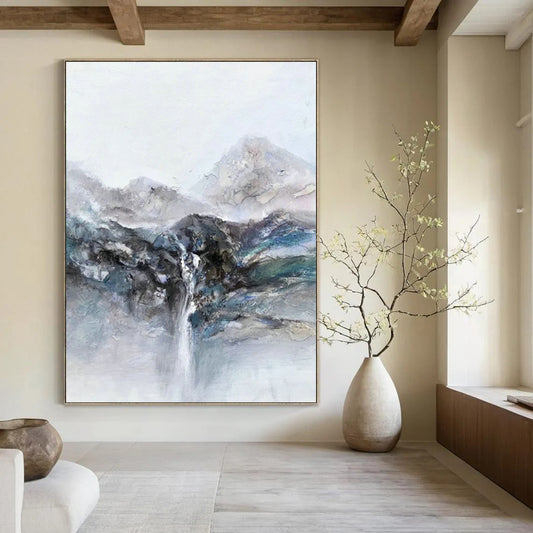 Landscape with Waterfall Abstract Art for Living Room & Study DLZ0506