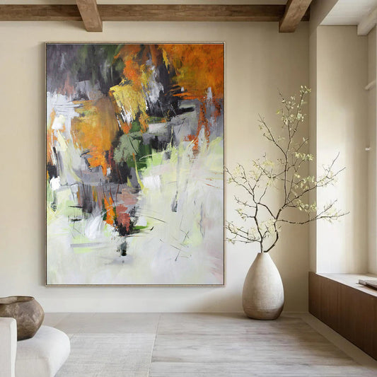 Colorful Abstract Landscape Art for Living Room & Garden Room DLZ0403