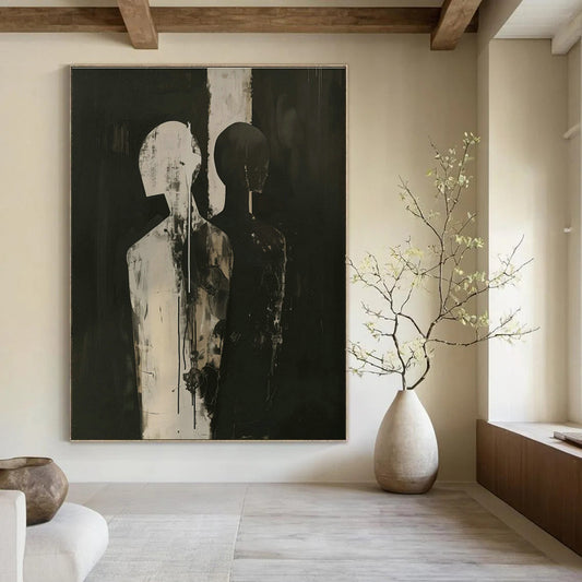 Black - White Figure Silhouette Art for Living Room & Hallway DLZ0422