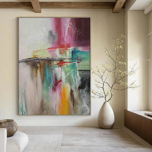 Colorful Abstract Art for Bohemian - Style Living Room Sofasides DLZ0056