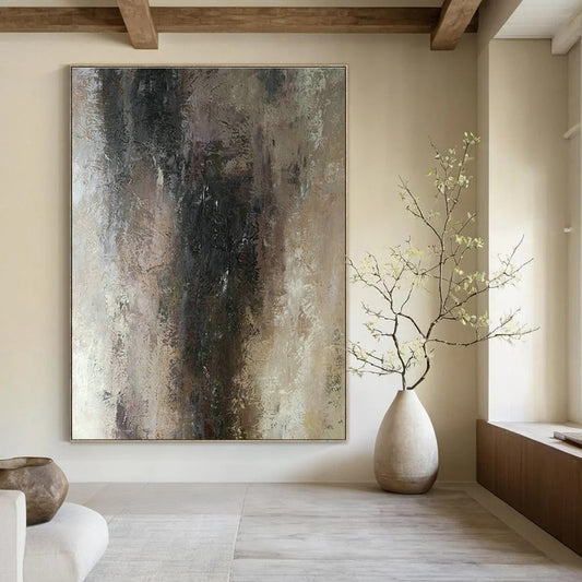 Brown - Grey Abstract Art for Living Room & Study DLZ0557