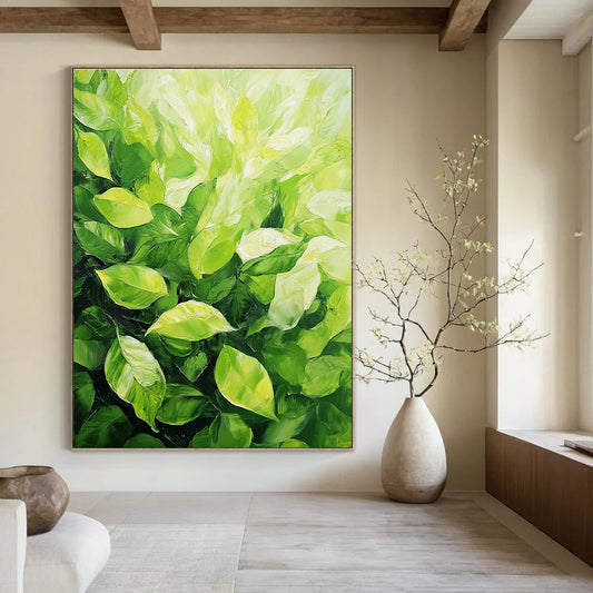 Lush Green Leaves Art for Nature - Inspired Home Kitchen & Botanical Café STSC1032