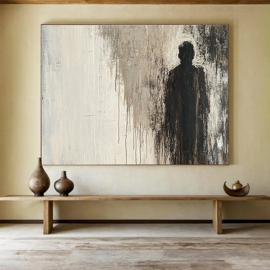 Silhouette in Abstract Texture Art for Contemporary Art Gallery & Thoughtful Library SC051