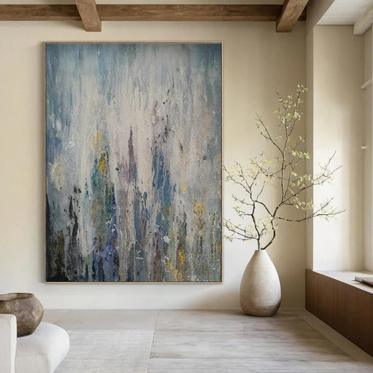 Rainy Gold - Sparkle Abstract for Art Deco - Inspired Bar & Luxe Hotel Lobby DLZ0884