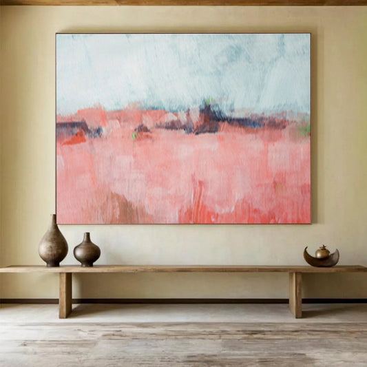 Pink - Field Abstract Landscape Art for Playful Kids’ Room DLZ2800