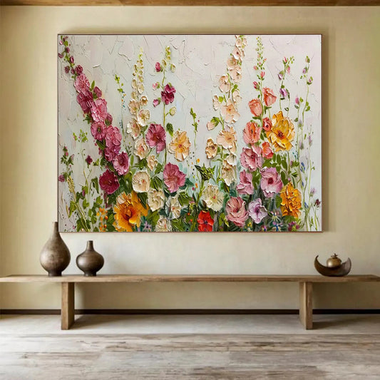 Textured Wildflower Art for Charming Cottage Kitchen DLZ3067