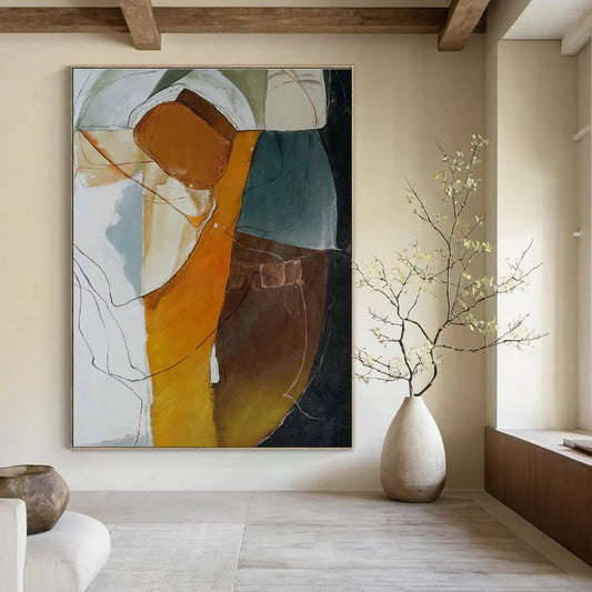 Colorful Abstract Figure Art for Fashion Boutique & Community Art Space DLZ0618