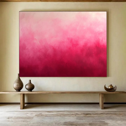 Pink Gradient Abstract Art for Romantic Bedroom & Feminine Spa SC270