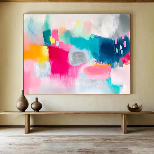 Bright Color Block Abstract Art for Creative Studio & Trendy Retail Store SC215