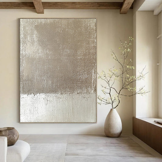 Textured Neutral Abstract for Modern Bedroom & Serene Meditation Space STSC565