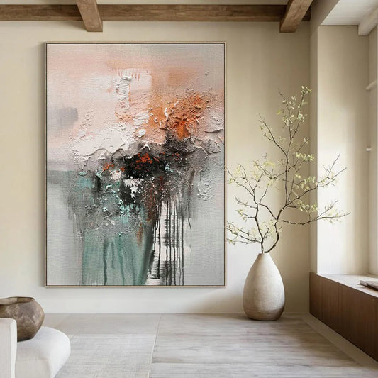 Textured Abstract Fusion Art for Contemporary Living Room & Avant - Garde Studio DLZ2264