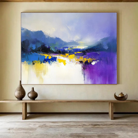 Purple and Blue Landscape Art for Creative Studio & Trendy Art Gallery SC317