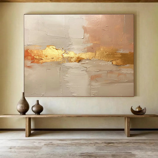 Pink - Gold Abstract for Glamorous Dressing Room DLZ3001