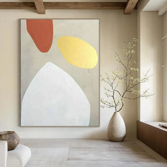 Gray - Gold - Brown Geometric Art for Industrial - Style Loft & Luxury Art Lounge DLZ1893