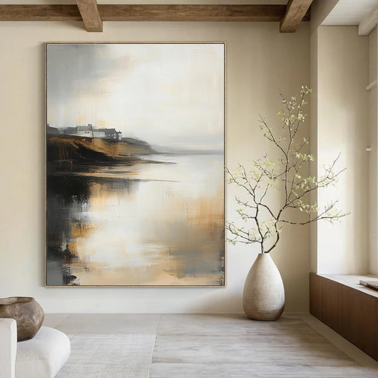 Coastal Abstract Landscape for Nautical - Themed Home & Relaxing Beach House STSC589