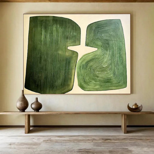 Green Geometric Abstract for Modern Office Reception DLZ3004