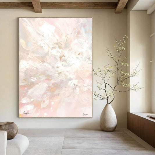 Pink Floral Abstract Art for Beauty Salon & Home Dressing Room DLZ1095