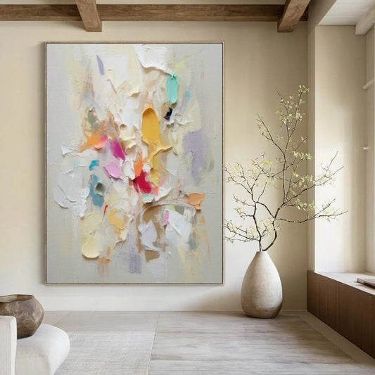 Colorful Thick - Paint Abstract Art for Bohemian Living Room & Art Studio Lounge DLZ0980