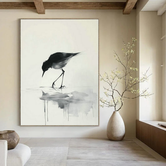 Ink - Style Bird Painting for Bedroom & Study DLZ0424