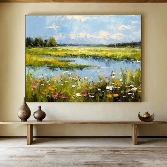 Pastoral Landscape Oil Painting for Country - Style Home Dining Rooms DLZ2655