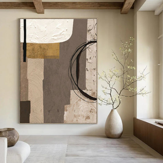 Collage - Style Abstract Art for Artsy Bookstore & Vintage - Inspired Home DLZ2216