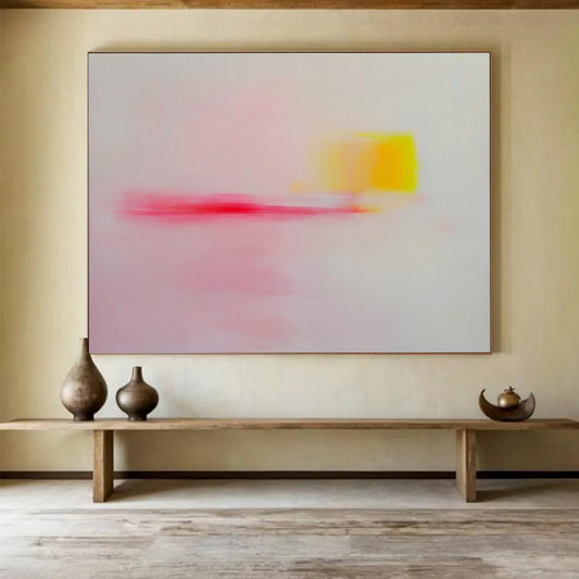 Subtle Color Blur Abstract Art for Minimalist Bedroom & Calming Spa SC251