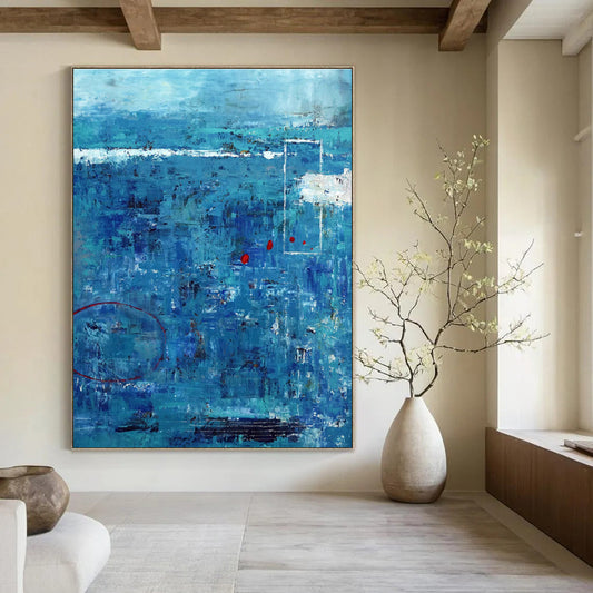 Blue Abstract Art for Art Gallery & Home Spa DLZ1107