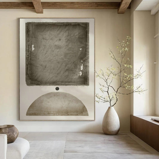 Textured Grey & Black Art for Industrial - Style Lounge & Art - Driven Workplace DLZ1369