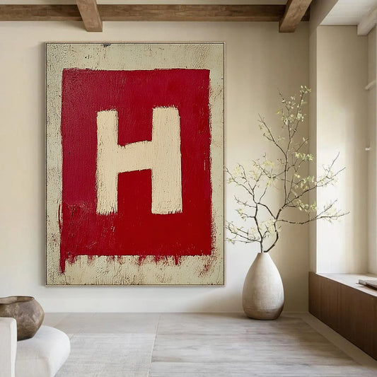 Red and White “H” for Industrial - Style Loft & Minimalist Office STSC1163