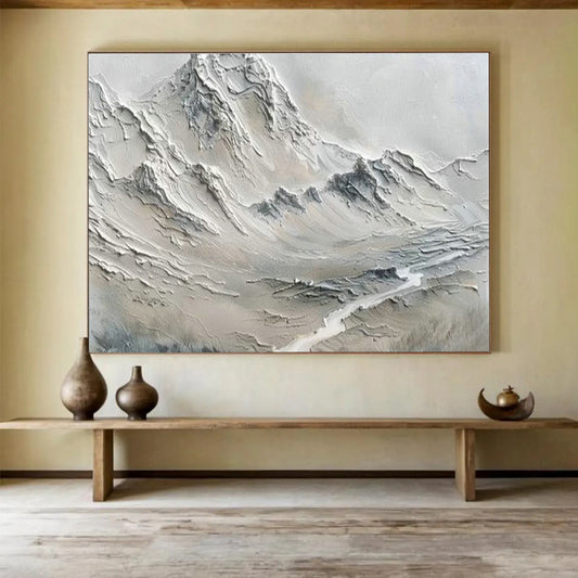 3D Grey Mountain Relief Art for Industrial - Chic Study DLZ2841