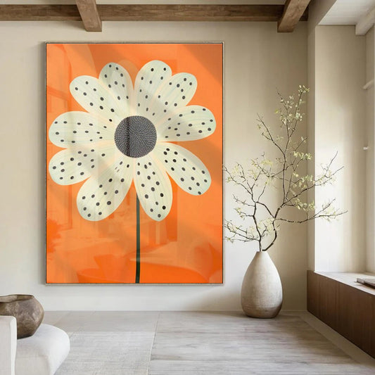 Orange - Background Flower Art for Cheerful Nursery & Botanical - Inspired Café DLZ1938