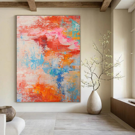 Colorful Abstract Art for Bohemian - Style Café Dining Walls DLZ0030