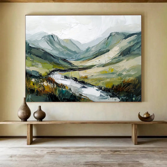 Serene Landscape Art for Mountain Lodge & Wellness Retreat SC596