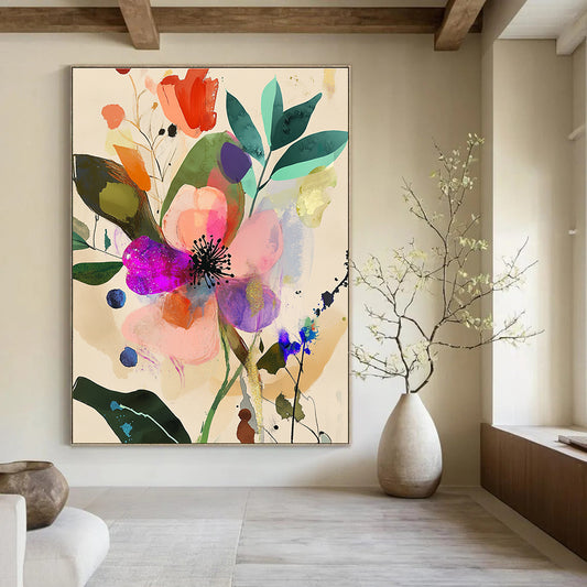 Colorful Floral Abstract for Romantic Home Bedroom & Garden - Inspired Bridal Suite STSC1045