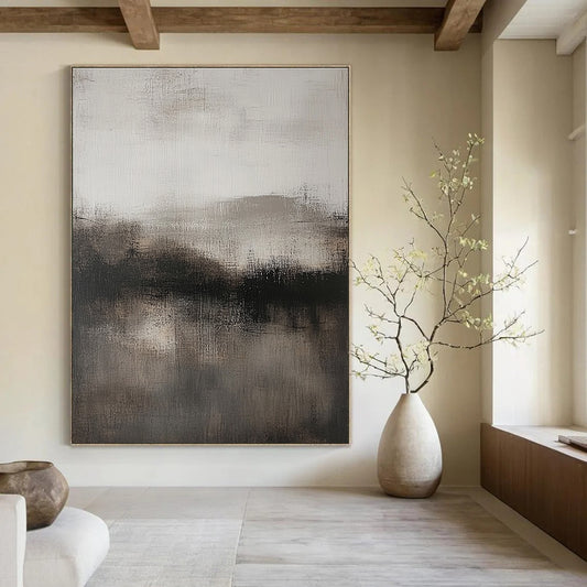 Monochrome Misty Landscape Art for Study & Library STSC080