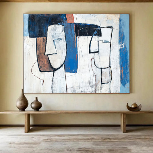 Abstract Cubist Faces Art for Modern Art Museum & Avant - Garde Home SC189
