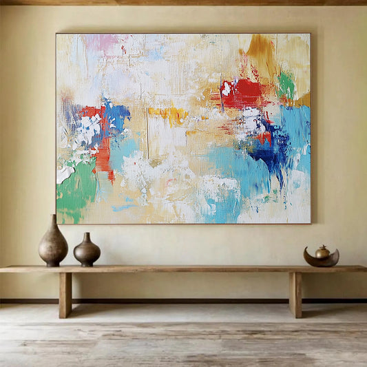 Neutral Color Abstract Art for Minimalist Living Room & Modern Office Lounge SC217