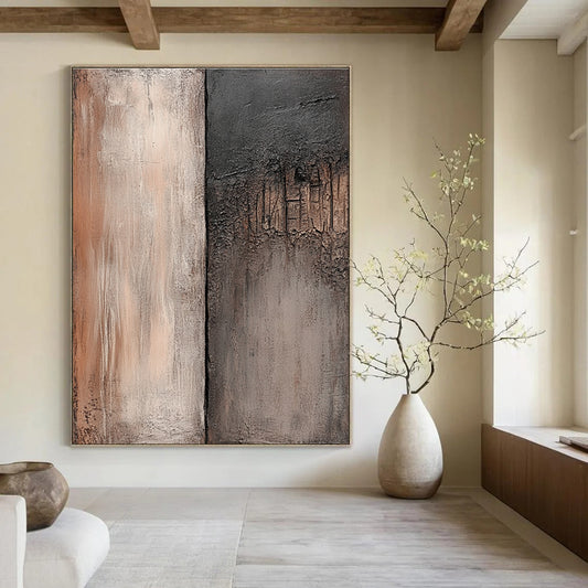 Two - Tone Textured Abstract for Industrial - Style Loft & Modern Art Gallery STSC538