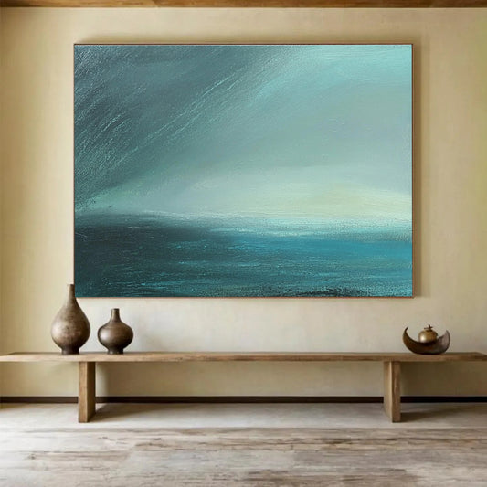Misty Sea Abstract Art for Coastal Home Study & Art Gallery Seaside Exhibition SC497