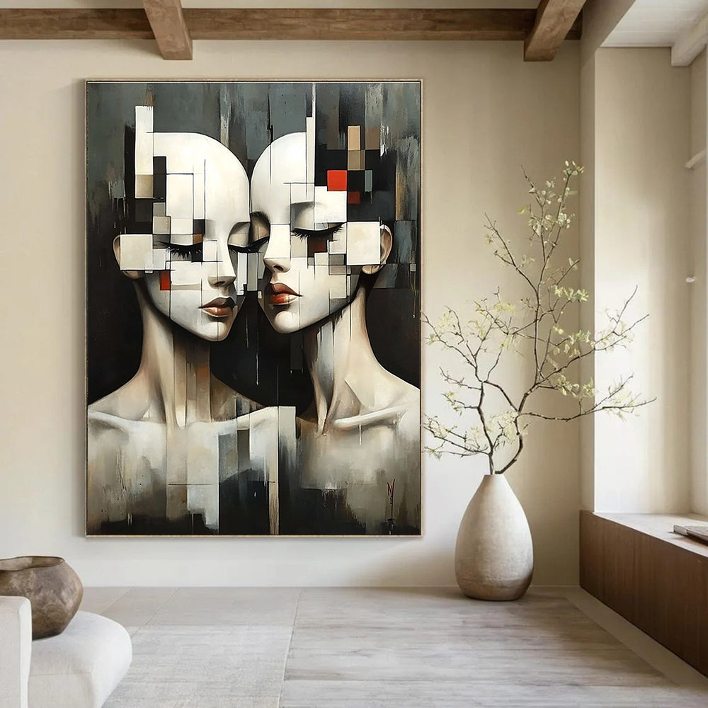 Cubist Faces Art for Modern Art Museum & Creative Home Studio STSC1447
