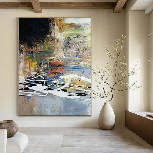 Colorful Splash Abstract Art for Living Room & Creative Space DLZ0528