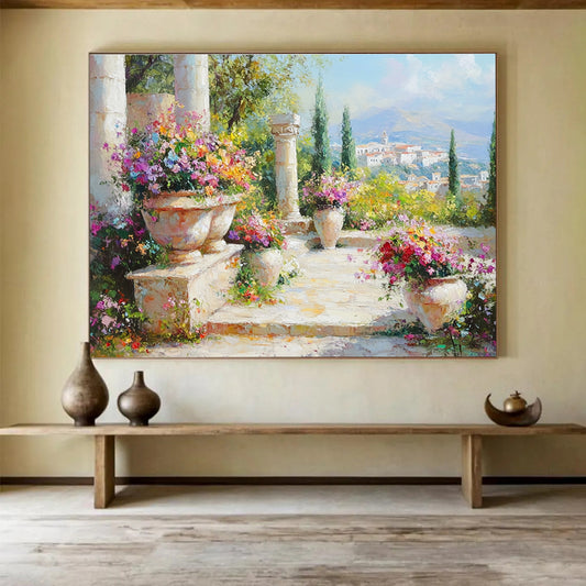 Mediterranean Garden Art for Luxury Villa Patio & Travel - Themed Lounge SC467