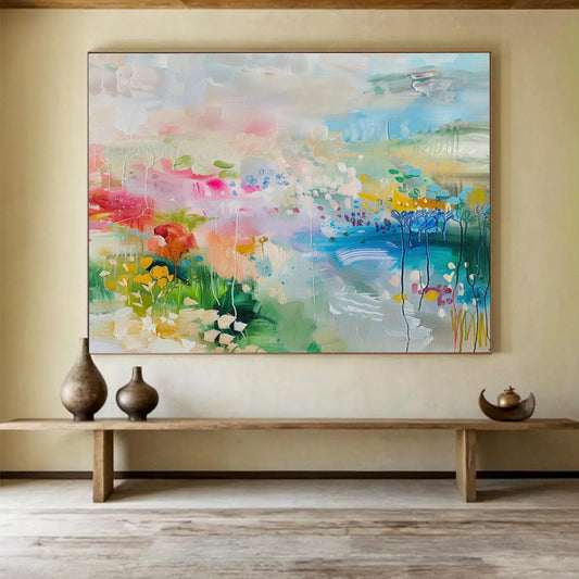 Colorful Pastoral Abstract Art for Charming Sunroom DLZ2864