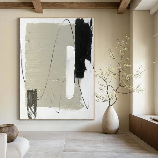 Minimalist Abstract Art for Scandinavian Bedroom & Contemporary Studio DLZ0812