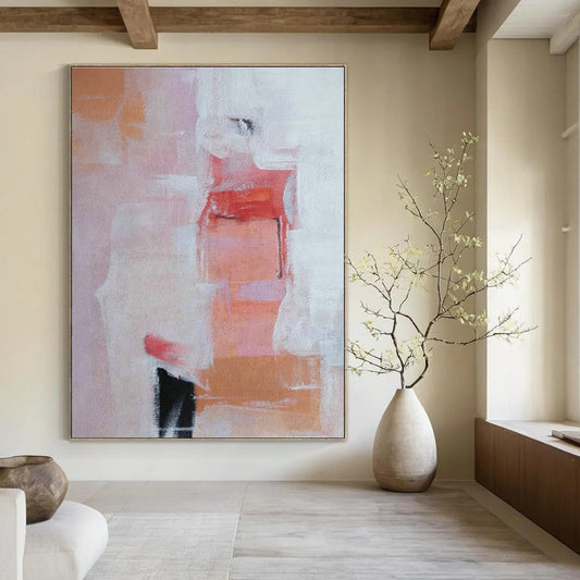 Pink - Orange Abstract Art for Bedroom & Dining Room DLZ0334