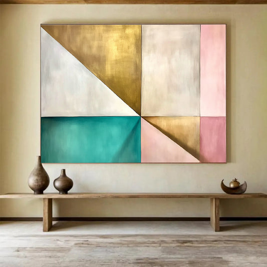 Colorful Geometric Triangles Art for Trendy Boutique & Contemporary Home Office SC504