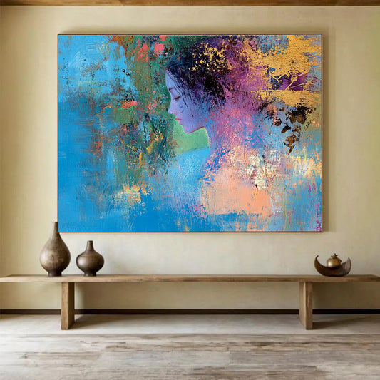 Colorful Portrait Abstract Art for Bohemian - Style Home & Art Gallery Exhibition SC429
