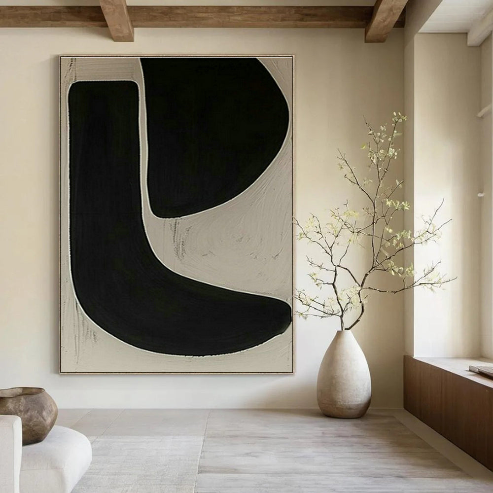 Subtle Curved Line Art for Yoga Studio & Bedroom DLZ2009