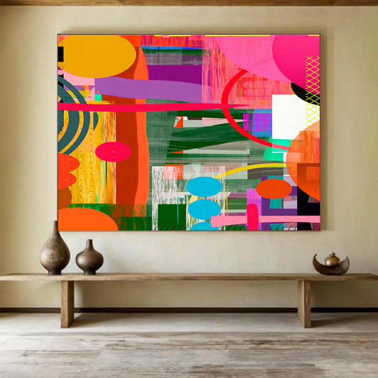 Colorful Geometric Abstract for Creative Playrooms DLZ2466